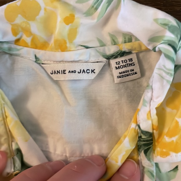 1st Birthday Pineapple Boy Cake Smash Photo Janie & Jack Outfit Set - Picture 7 of 8